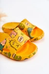 Lekkie Dziecięce Klapki Dinozaury Pomarańczowe Astro