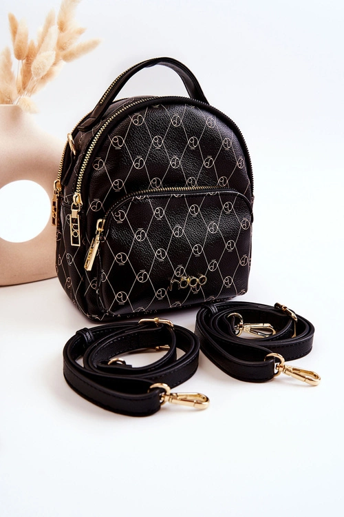 Damski Skórzany Plecak NOBO L1341-C020 Czarny