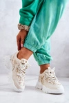 Sneakersy Na Masywnej Podeszwie Beżowe Your Style