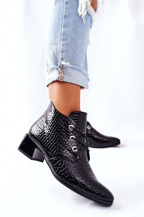 Botki na Obcasie Czarne Albeq