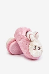 Futrzane Kapcie Dziecięce Z Króliczkiem Różowe Apolanie 