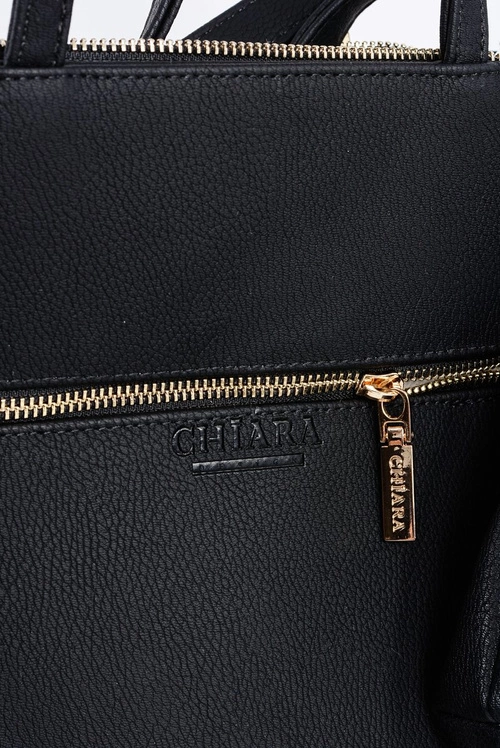 Duża Czarna Torba Damska + Saszetka + Lustereczko POLSKA