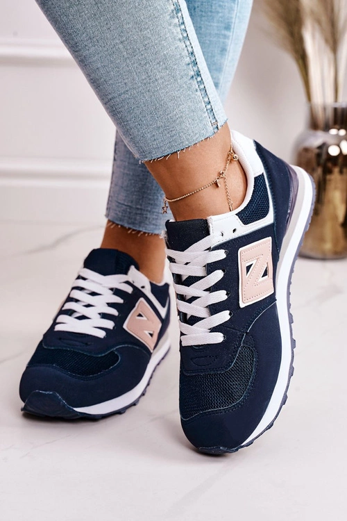 Damskie Sportowe Buty Sneakersy Niebiesko-Różowe Last Minute