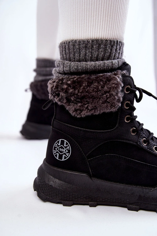 Ocieplane Botki Trapery Lee Cooper LCJ-22-44-1362 Czarne