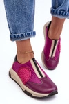 Skórzane Damskie Buty Sportowe Maciejka 06296-15 Fuksja