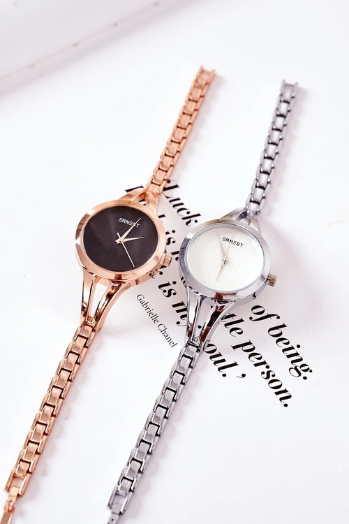 Mały Zegarek Na Bransolecie ERNEST Różowe Złoto