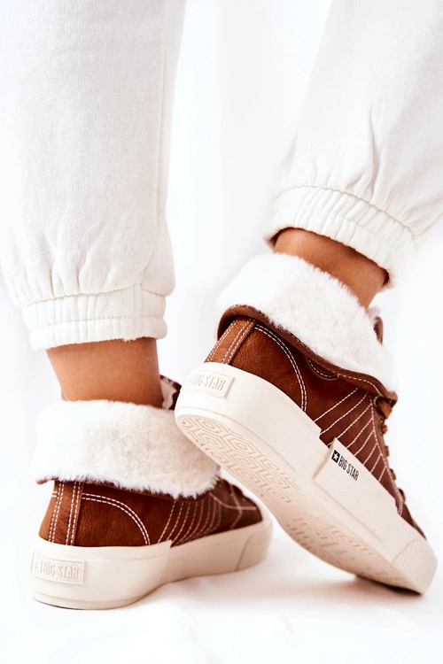 Damskie Ocieplane Trampki BIG STAR II274152 Camel