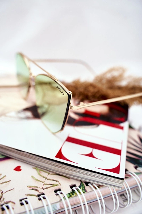 Okulary Przeciwsłoneczne Prius PRE-38P Złote Różowe Lustro