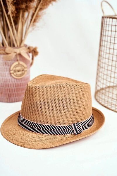 Damski Kapelusz Fedora BRUNO ROSSI Camel