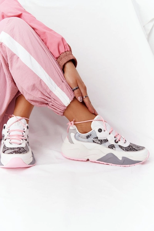 Damskie Sportowe Buty Memory Foam Big Star HH274326 Białe