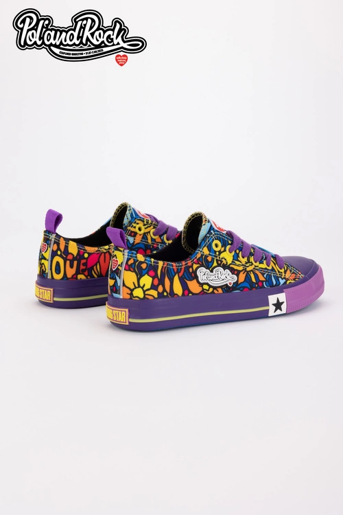 Trampki Pol'and'Rock Festival X Big Star SS274905 Fioletowe