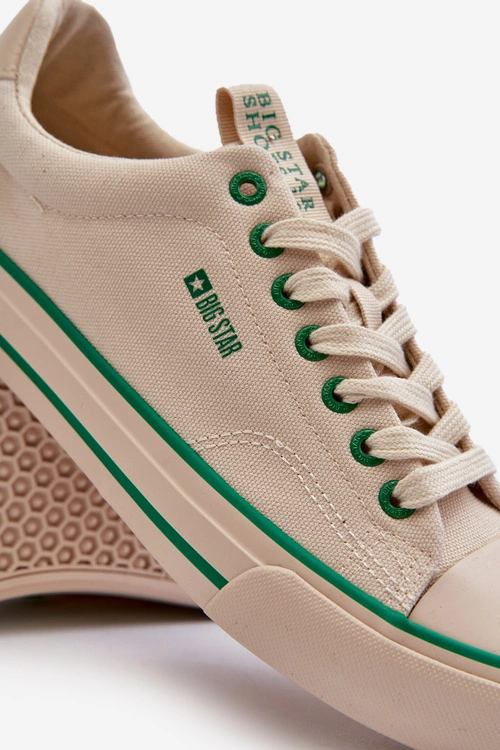 Męskie Niskie Trampki Big Star NN174006 Beżowe