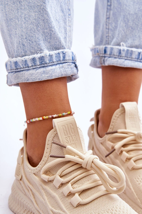 Damskie Wsuwane Sneakersy Big Star LL274714 Beżowe