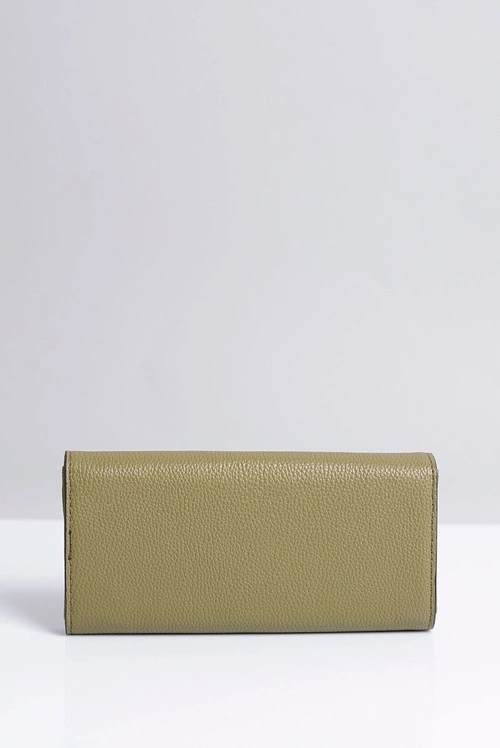 Duży Damski Oliwkowy Portfel