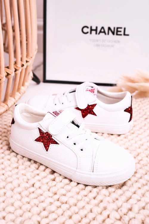 Dziecięce Skórzane Trampki Z Gwiazdą BIG STAR DD374102 Białe