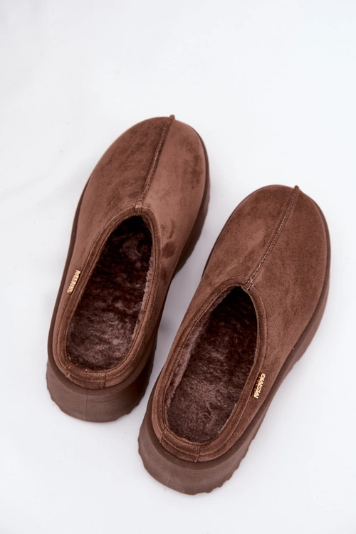 Śniegowce Damskie Niskie Na Platformie Brązowe Yrenna