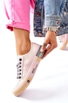 Damskie Skórzane Trampki BIG STAR II274133 Różowe