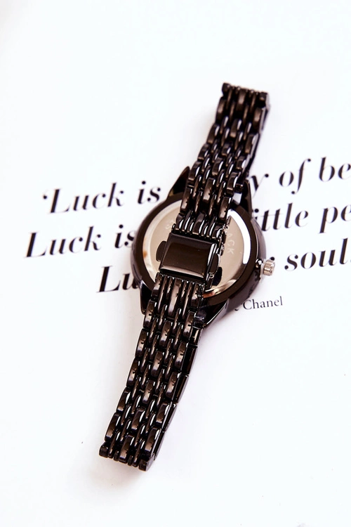 Zegarek Na Bransolecie Z Cyrkoniami ERNEST Czarny