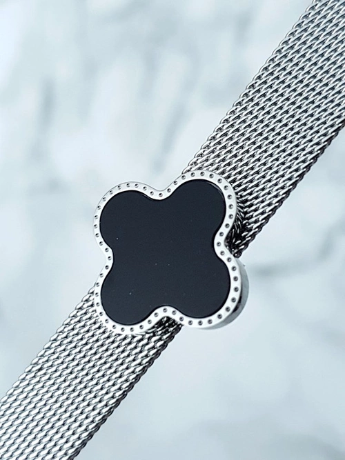 Damska Bransoleta Z Koniczyną Srebrna Salina