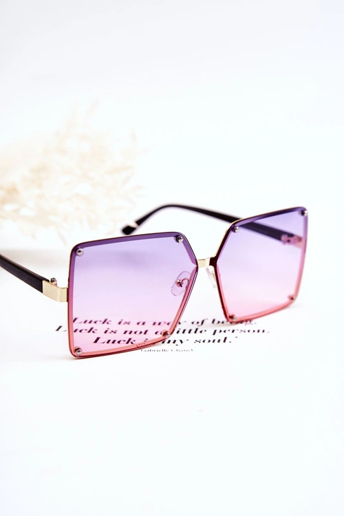 Damskie Okulary Przeciwsłoneczne Ombre V180004 Fioletowo-Różowe