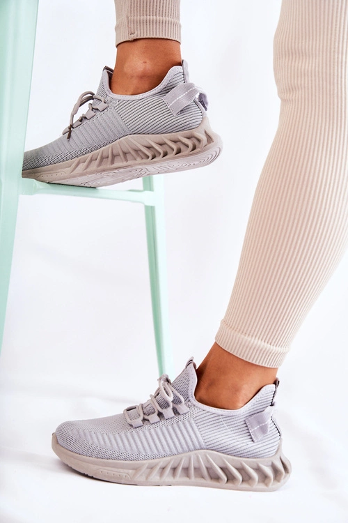 Damskie Sportowe Buty Materiałowe Szare Lenney