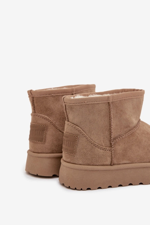 Śniegowce Dziecięce Ocieplane Futerkiem Big Star SS374020 Beżowe