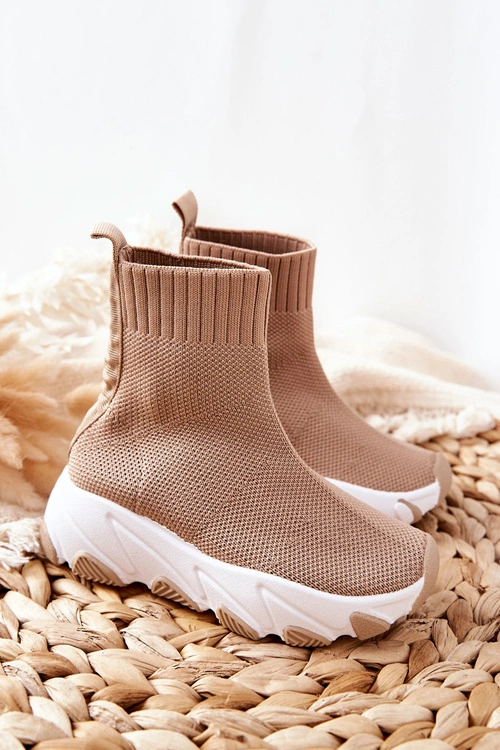 Dziecięce Młodzieżowe Obuwie Sportowe Beżowe Callobe