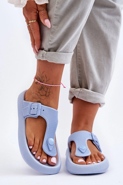 Damskie Piankowe Japonki Niebieskie Apolla