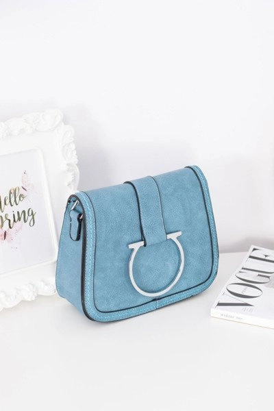 Damska Niebieska Elegancka Listonoszka