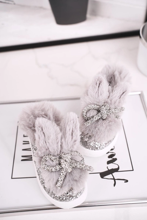 Dziecięce Trampki Ocieplane Szare Mumi