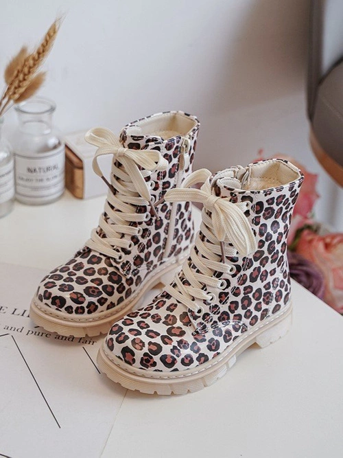 Ocieplane Botki Dziecięce Na Suwak Beżowo-Brązowe Dolida