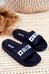 Klapki Dziecięce Big Star Granatowe Pikowane GG374802
