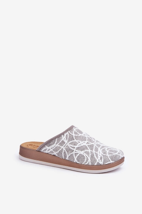 Błyszczące Kapcie Damskie Inblu CT000028 Szare