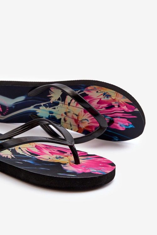 Damskie Wzorzyste Japonki Klapki 4FRMM00FFLIF138-90S Multikolor