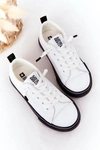 Dziecięce Skórzane Trampki BIG STAR HH374037 Białe