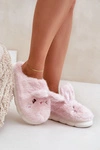 Futrzane Kapcie Z Motywem Króliczka Różowe Natasha
