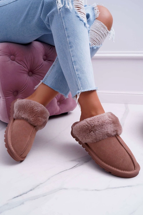 Damskie Klapki Papcie Khaki Mirendy