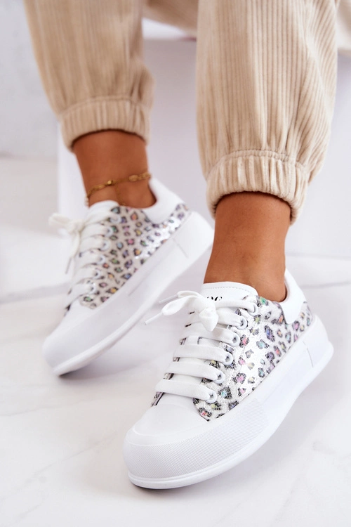 Damskie Trampki Na Platformie GOE JJ2N4075 Białe