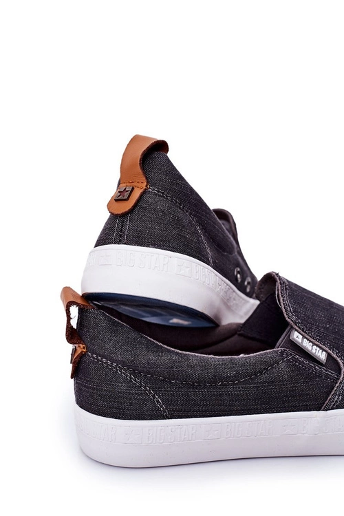 Męskie Tenisówki Slip-On Big Star DD174162 Szare