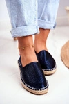 Espadryle Damskie Pleciona Podeszwa Granatowe Big Star DD274A147