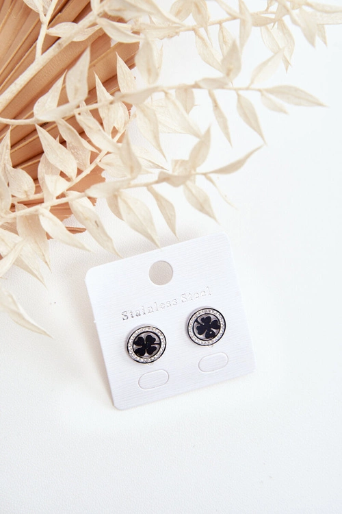 Kolczyki Ze Stali Nierdzewnej Koniczynki Srebrne