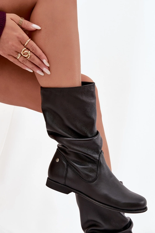 Damskie Skórzane Kozaki Maciejka 05057-20 Czarne