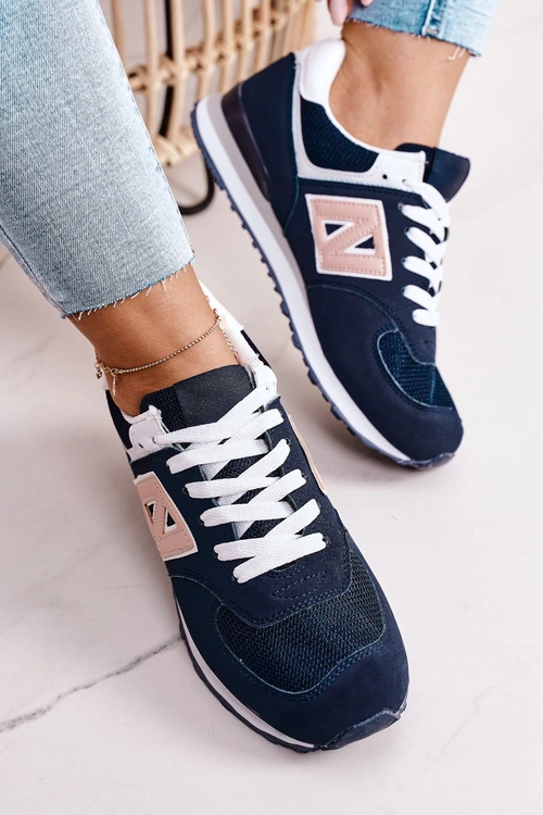 Damskie Sportowe Buty Sneakersy Niebiesko-Różowe Last Minute