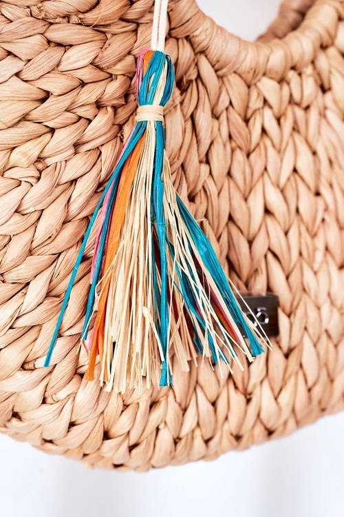 Pleciona Torebka Koszyczek NOBO XK0490 Beżowa