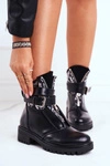 Botki Damskie z paskiem Czarne Joyce