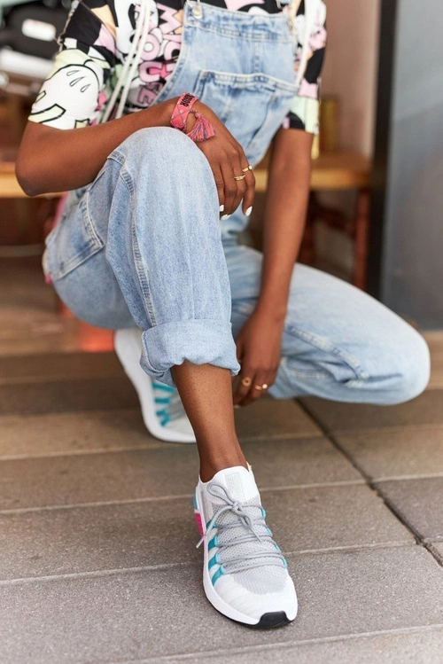 Damskie Sportowe Buty Memory Foam Big Star HH274531 Biało-Szare