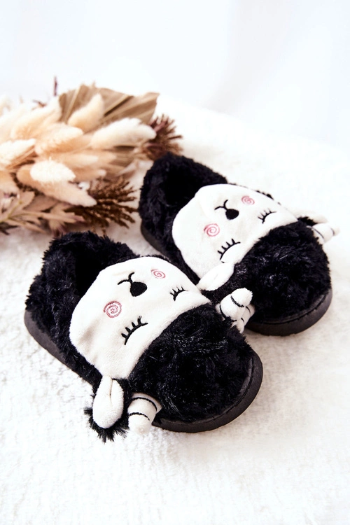 Dziecięce Papcie Baranek Czarne Hollie