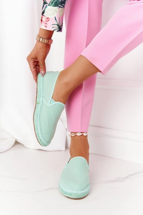 Espadryle Na Plecionej Podeszwie Big Star DD274A141 Zielone