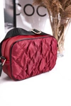 Damska Torebka Listonoszka MONNARI BAG4010-005 Pikowana Burgundowa