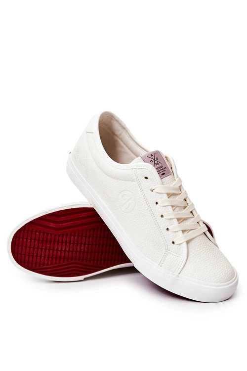 Męskie Skórzane Trampki Cross Jeans JJ1R4023C Białe